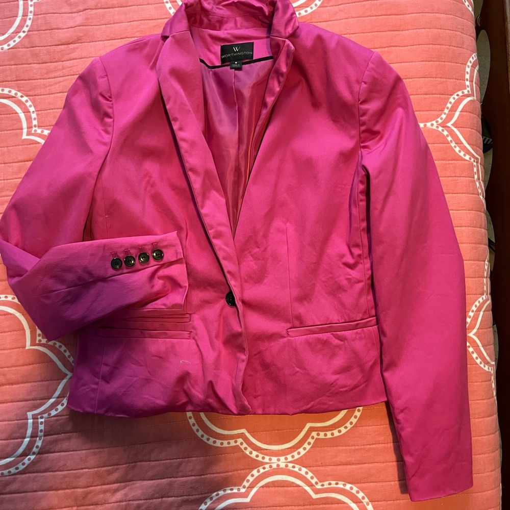 Worthington Vibrant Pink Blazer